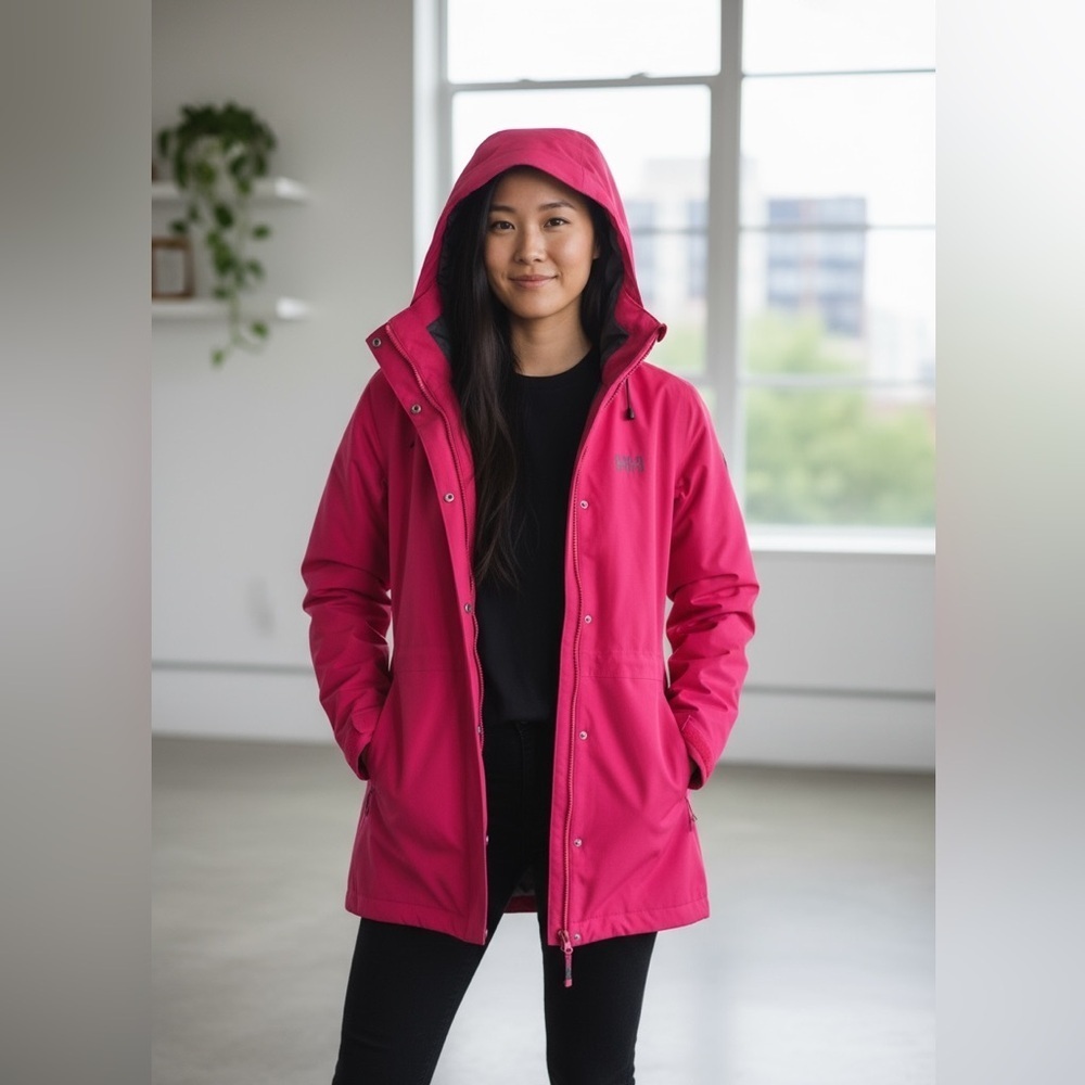 Helly Hansen Women's Vibrant Pink Ski Jacket - Snow Chic - Sporty - Size M